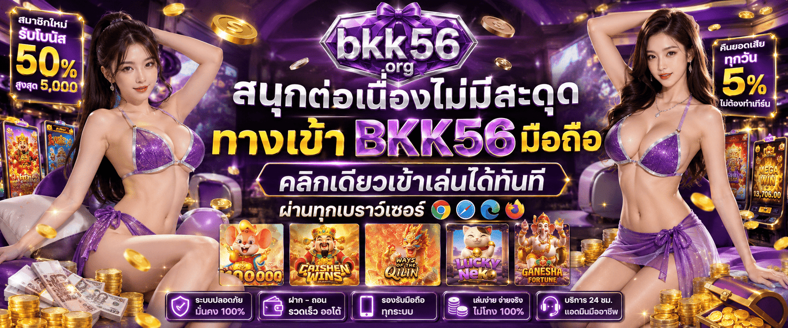สนุกต่อเนื่องไม่มีสะดุด ทางเข้า BKK56 มือถือ คลิกเดียวเข้าเล่นได้ทันที ผ่านทุกเบราว์เซอร์